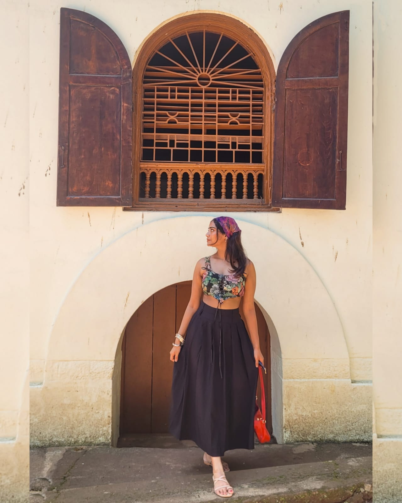 Noir Grace Pleated A-Line Maxi Skirt